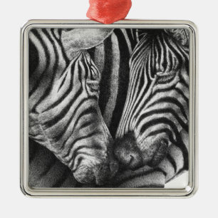 Zebra-Verzierung Silbernes Ornament