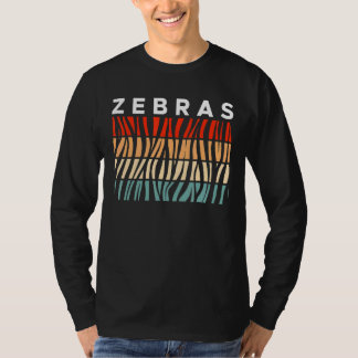 Zebra Vintag Retro Strip T-Shirt