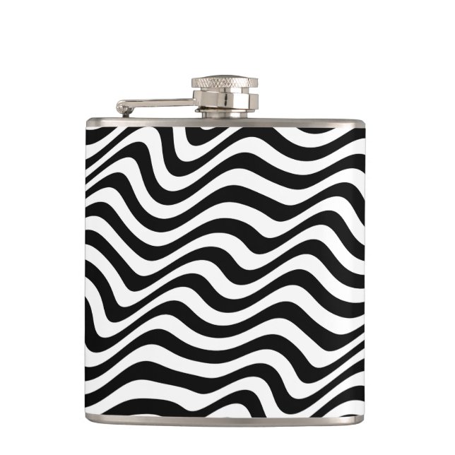 Zebra Vinyl Wrapped Flachmann (Vorderseite)