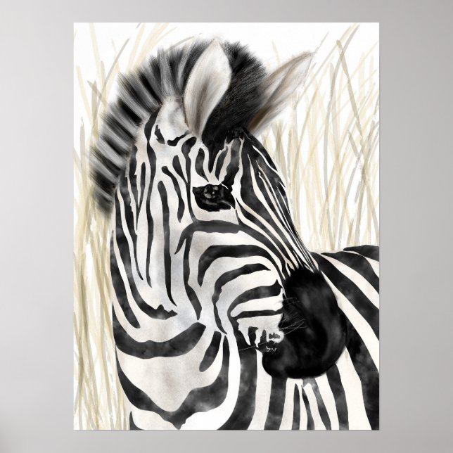 Zebra Wall Art Home Decor Poster (Vorne)