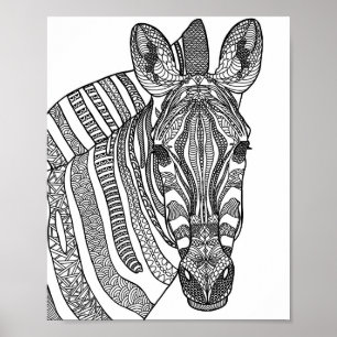 Zebra Wall Art, Wall Art, Poster Zebra