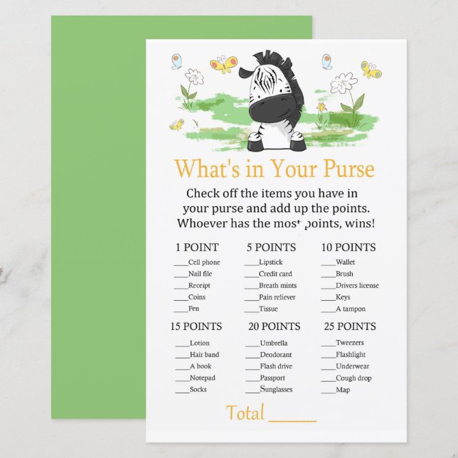 Zebra Was ist in deinem Handyspiel? (Vorne/Hinten)