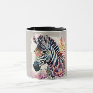 Zebra Watercolor Art Tasse