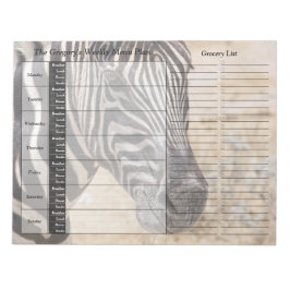 Zebra Weekly Personalisiert Meal Planner Notizblock
