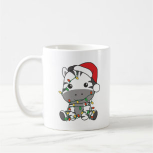 Zebra Weihnachts-Wintertiere Urlaub Zebras Kaffeetasse