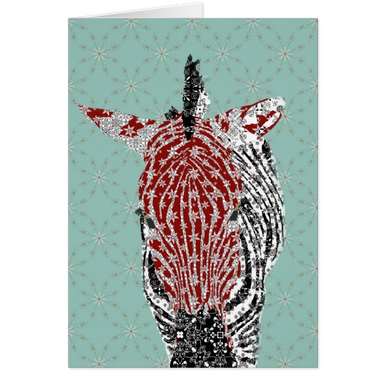 Zebra-Weihnachtskarte Karte