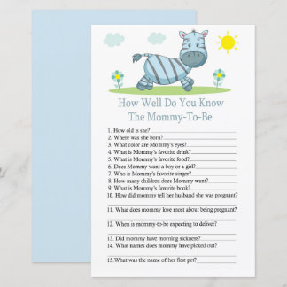 Zebra Wie gut kennen Sie das Baby-Duschspiel?