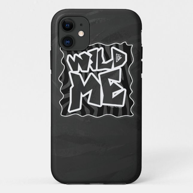 Zebra Wild me Black and Gray Case-Mate iPhone Hülle (Rückseite)