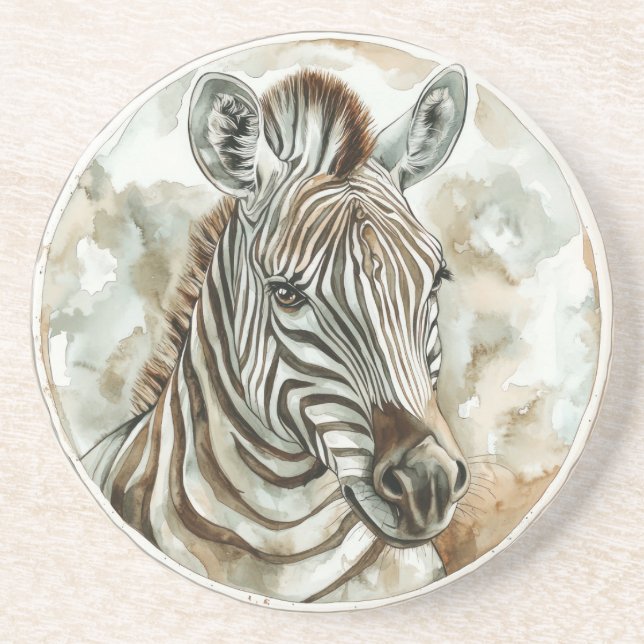 Zebra Wild Tame und Zeitlose Sammlung Getränkeuntersetzer (Vorne)