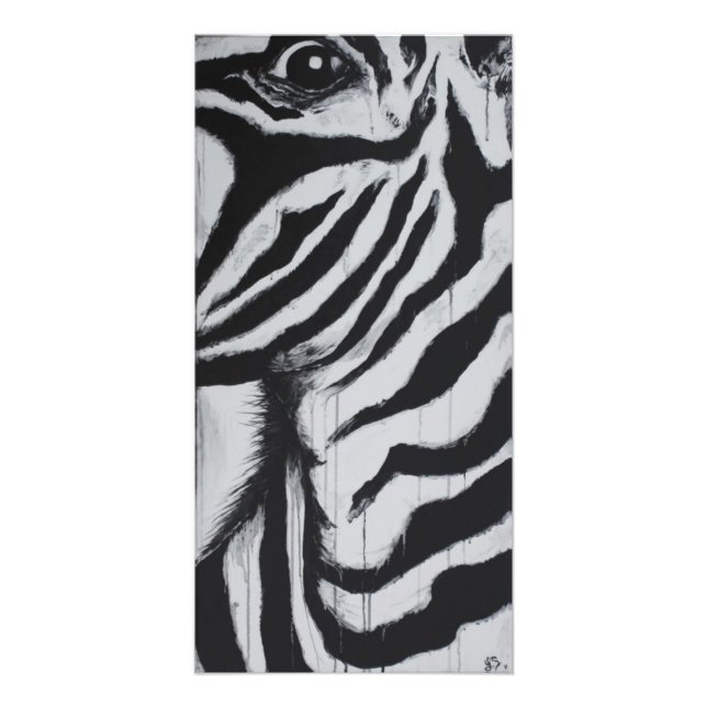 Zebra Wildlife African Plains Original Art Fotodruck (Vorne)