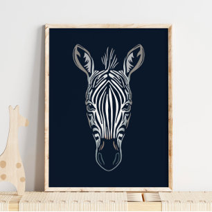 Zebra Wildlife Print Zebra Animal Print Poster