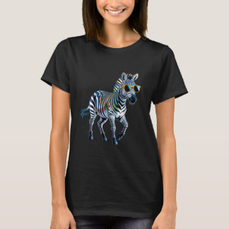 Zebra with Sunglasses Artwork African Animal Lover T-Shirt