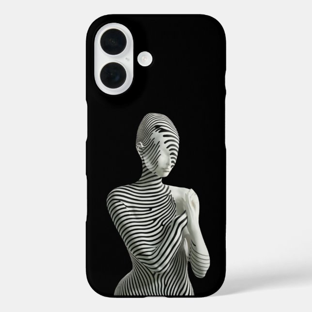 Zebra Woman iPhone 16 Hülle (Rückseite)