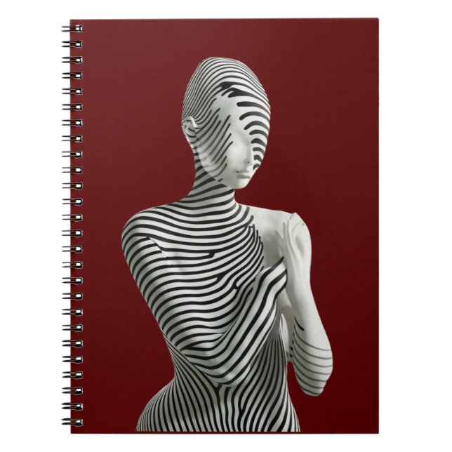 Zebra Woman Notizblock (Vorderseite)