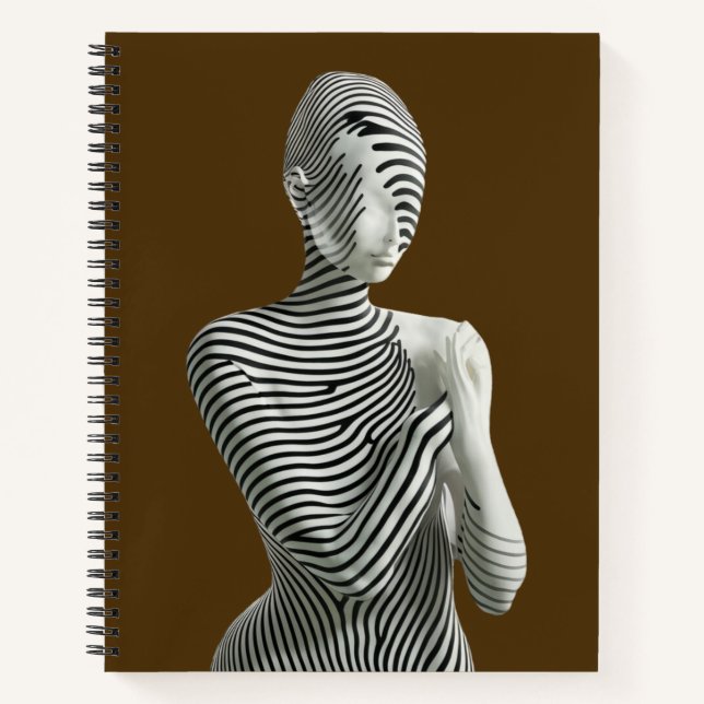 Zebra Woman Notizbuch (Vorderseite)