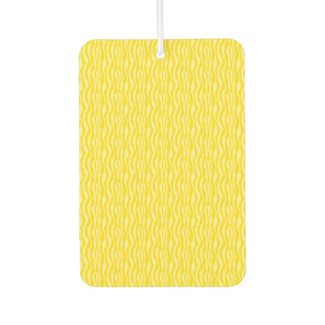 Zebra Yellow Pattern Moderne Animal Print Autolufterfrischer (Vorderseite)