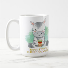 Zebra Zitat Cartoon trinken Bobba Tee Kaffeetasse