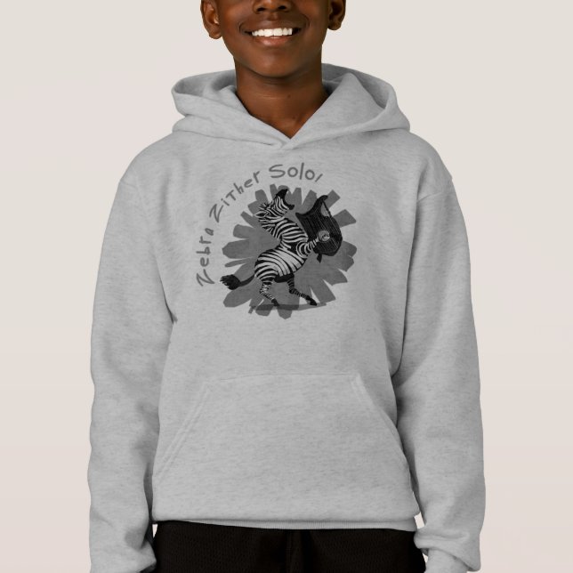 Zebra Zither Solo! Hoodie (Vorderseite)