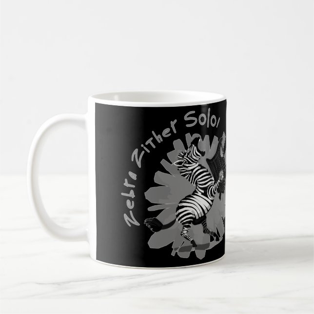 Zebra Zither Solo Kaffeetasse (Links)