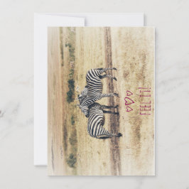 Zebra-Zuneigung, Pauschalreise Feiertagskarte