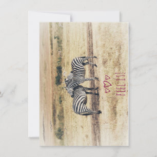 Zebra-Zuneigung, Pauschalreise Feiertagskarte