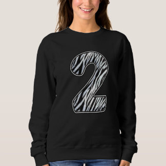 Zebra Zweites 2. Geburtstag Party Zwei 2 Jahre alt Sweatshirt
