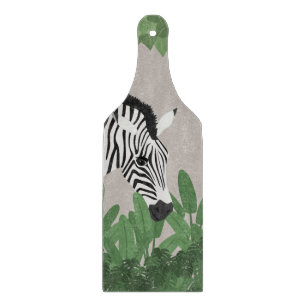 Zebra zwischen Blättern Schneidebrett