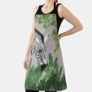 Zebra zwischen Blättern Schürze