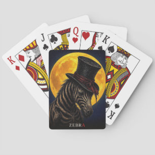 Zebra-Zylinderhut-Gotischer Surrealismus Spielkarten