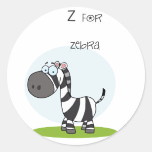 Zebraaufkleber Runder Aufkleber