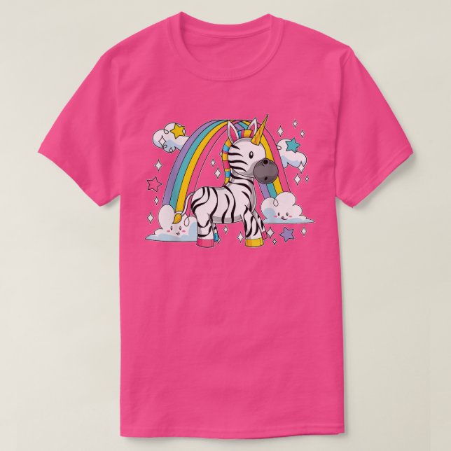 Zebracorn Africa Zoo Animal Rainbow Fairytale Unic T-Shirt (Design vorne)