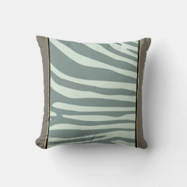 Zebradruck in Creme, Schwarz und Minzgrün Kissen