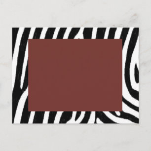 Zebradruck in roter Mitte Postkarte