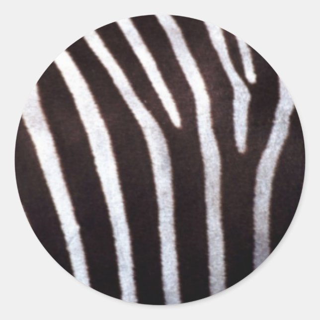 Zebradruck Runder Aufkleber (Vorderseite)