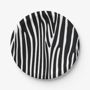 Zebradruck Safari-Tier Papier-Teller Pappteller