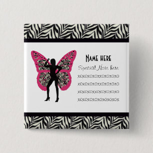 Zebradruck Sammlungs-Knopf Button