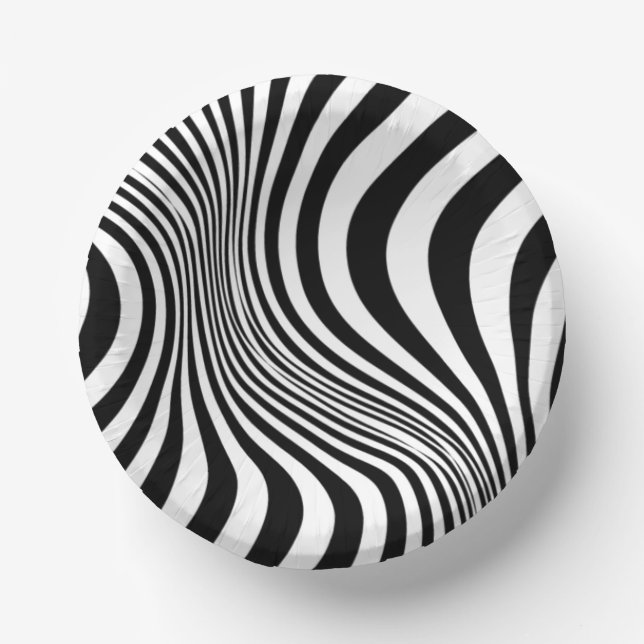 Zebrafell-Druck-Textur-Muster Pappteller (Vorderseite)