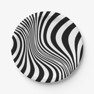 Zebrafell-Druck-Textur-Muster Pappteller