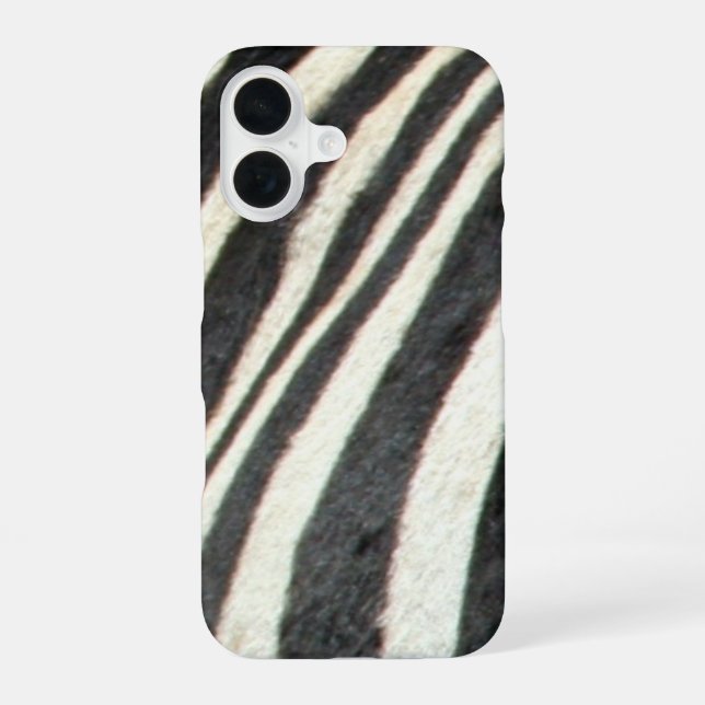 Zebrafell iPhone 16 Hülle (Rückseite)