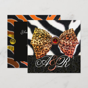 ZEBRAFELL, LEOPARDENMUSTER-SCHLEIFE, SCHWARZES DAM EINLADUNG