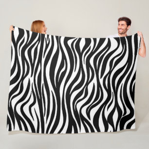 Zebrafelldruck Fleecedecke