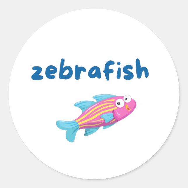 Zebrafish Sticker (Vorderseite)