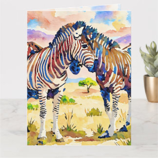 Zebrafreunde in der Savanne Karte