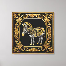 Zebragoldrahmen und schwarzer Zierrahmen