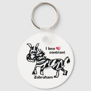 Zebraham- I Liebekontrast Schlüsselanhänger