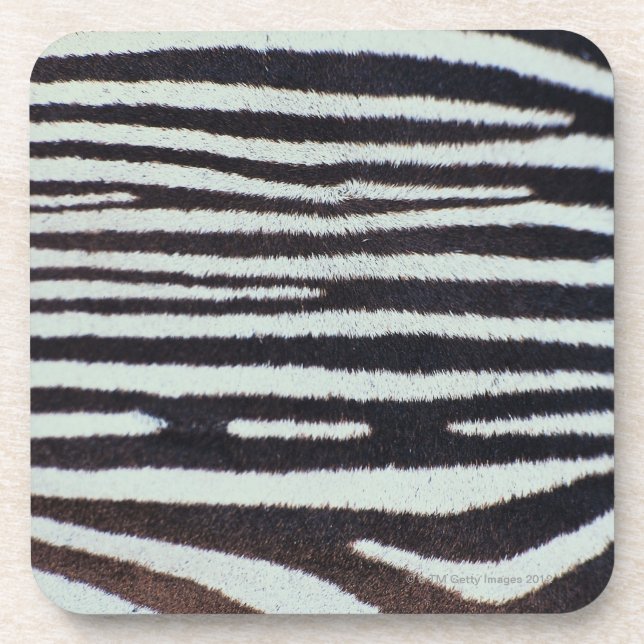 Zebrahautoberfläche Getränkeuntersetzer (Vorderseite)