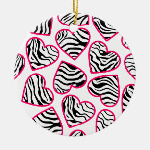 Zebraherzen Keramikornament