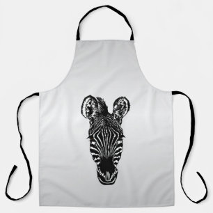 Zebrakopf auf Silber Schürze