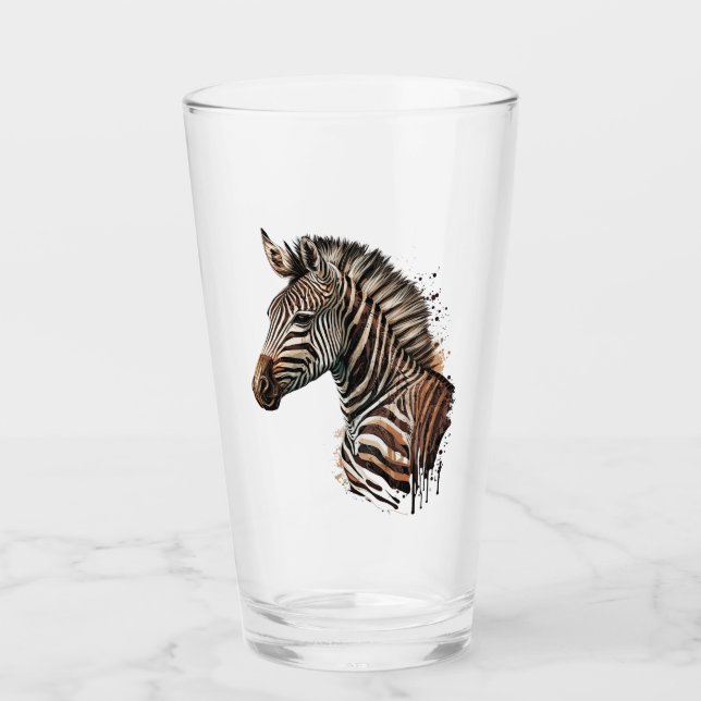 Zebrakopfdekoration Glas (Vorderseite)