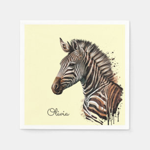 Zebrakopfdekoration Serviette
